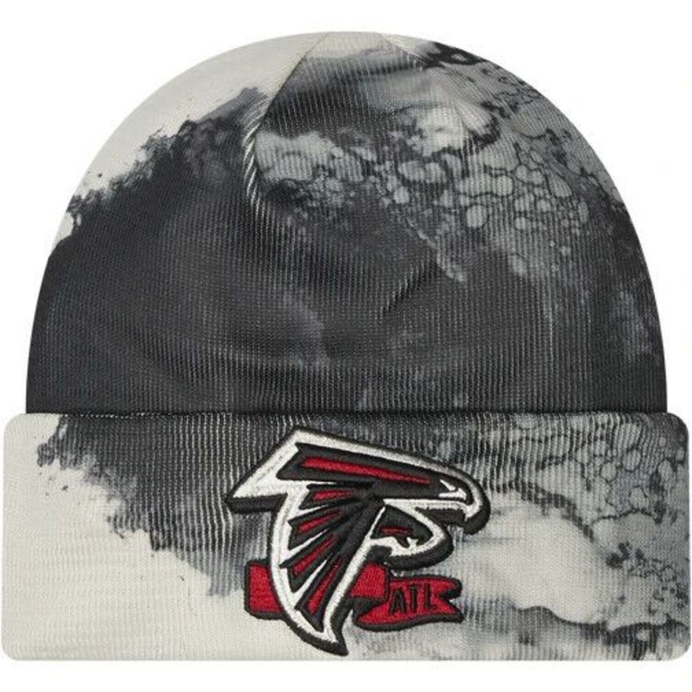 New Era Atlanta Falcons NFL Cuffed Beanie Black White Tie Dye Knit Hat One Size